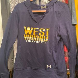 Woman’s West Virginia Under Armour hooded sweatshirt